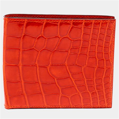 alligator hermes wallet|hermes alligator bi fold wallet.